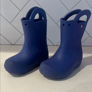 Crocs Kids Blue Rain Boots